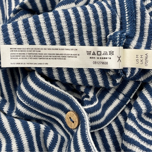 Free People FP Beach Oversized Striped Shirt Long Sleeve Button Up Relaxed Top M - Picture 13 of 14